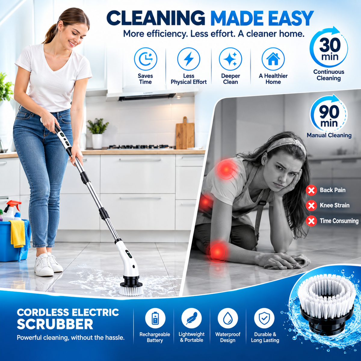 "Stop scrubbing. Start living."